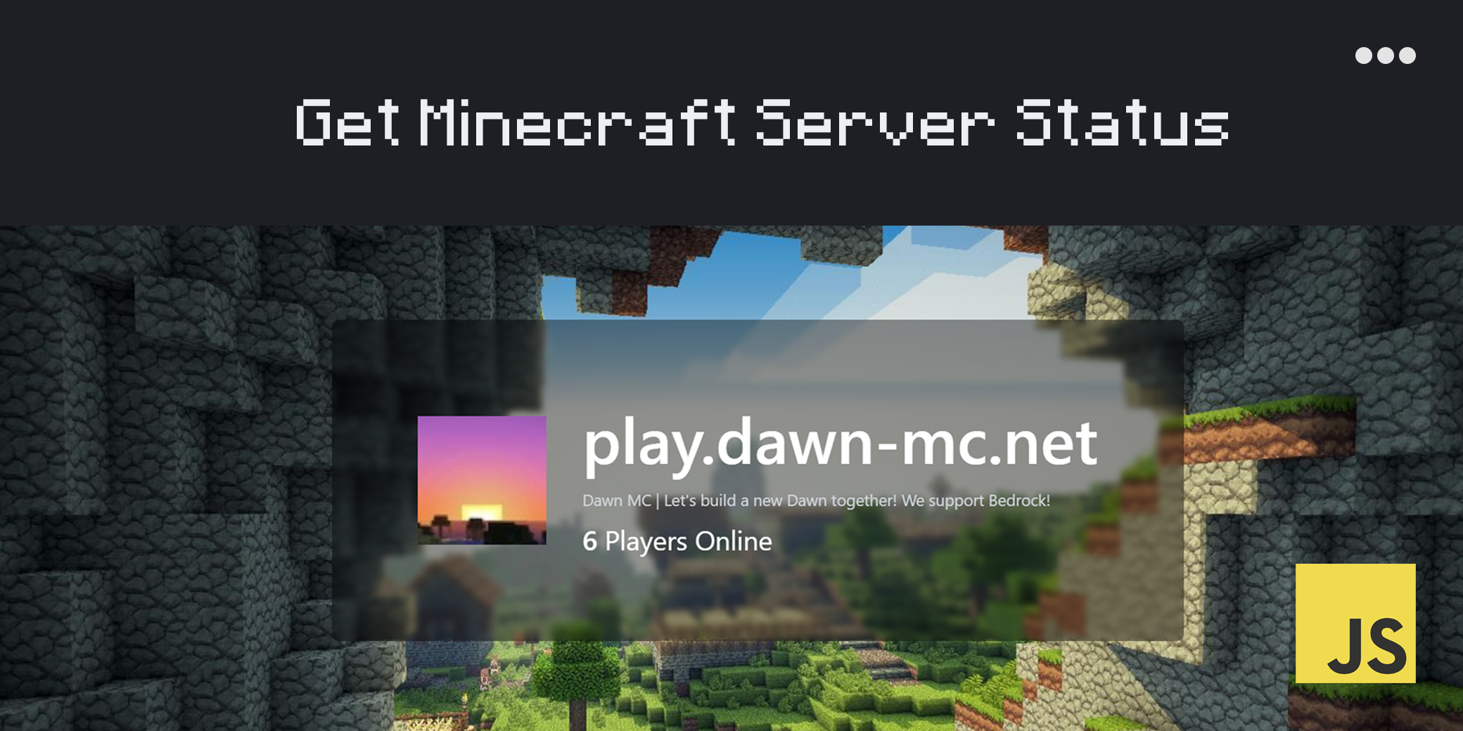 to get a Minecraft Server's player and status using