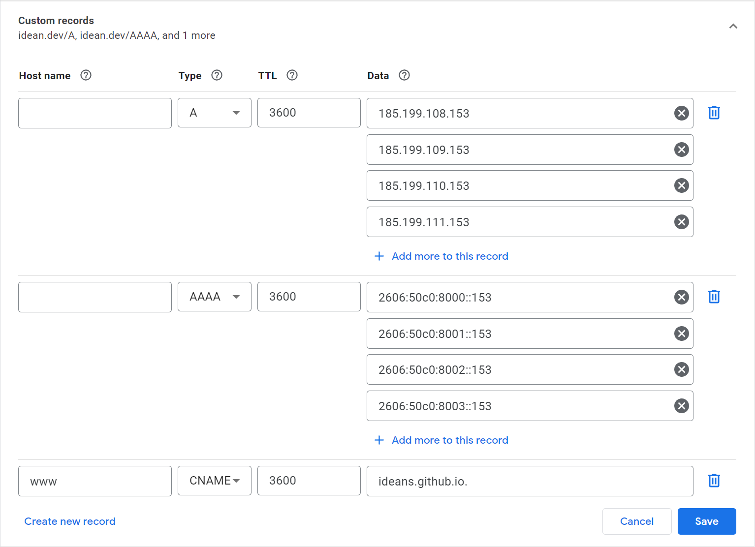 DNS Records