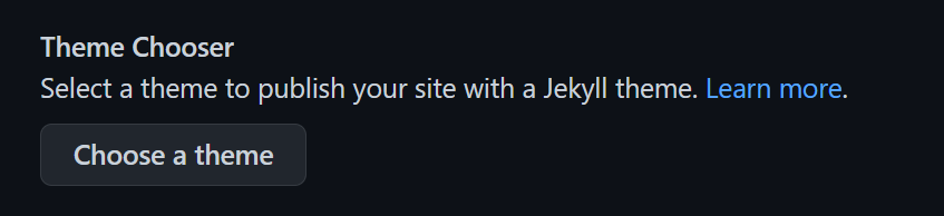 GitHub Pages Theme Chooser